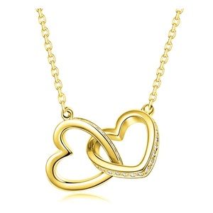 adjustable gold heart necklace